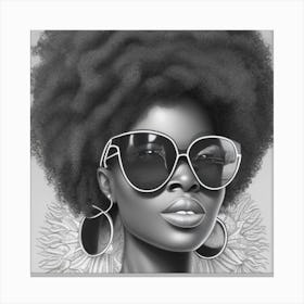 Afro Girl Canvas Print