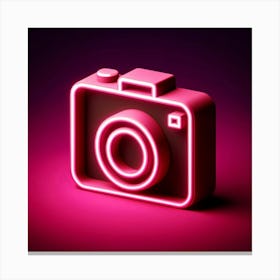 Neon Camera 1 Canvas Print