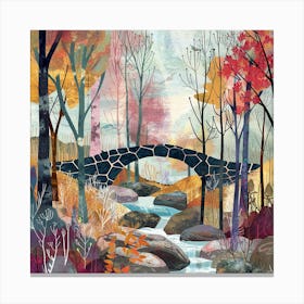 Bridge In The Woods 2 Canvas Print