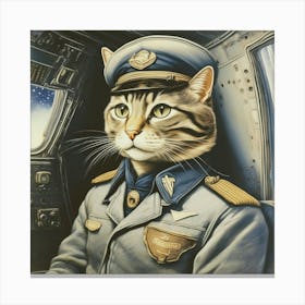 Pilot Cat Canvas Print