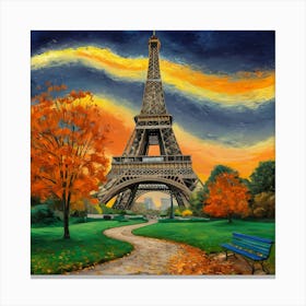 Paris Eiffel Tower Canvas Print