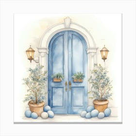 Blue Front Door Canvas Print