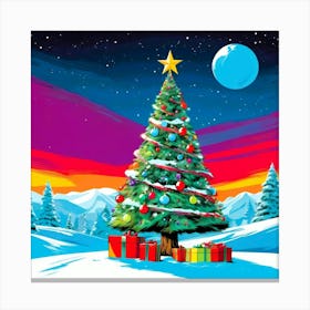  Christmas Tree On North Pole 1 Canvas Print