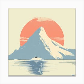 A Antarctica Lofi Illustration Canvas Print