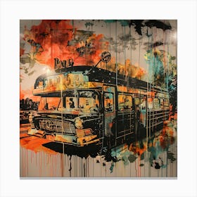 Bus Painting Canvas Print