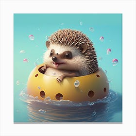 Hedgehog In A Bubble Canvas Print