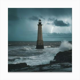 Stormy Lighthouse Canvas Print