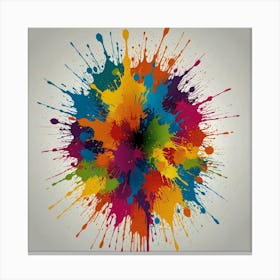 Colorful Paint Splatter 1 Canvas Print