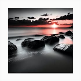 Sunset Over Rocks 14 Canvas Print