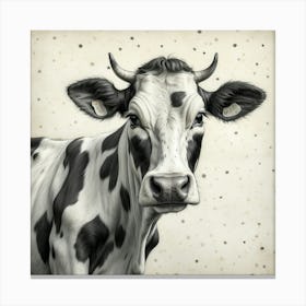 Cow With Polka Dots 1 Canvas Print