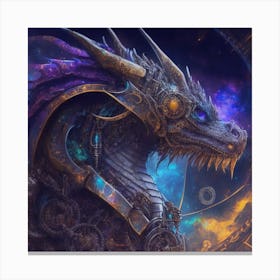 Steampunk Dragon Canvas Print