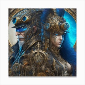 Steampunk Couple 2 Canvas Print