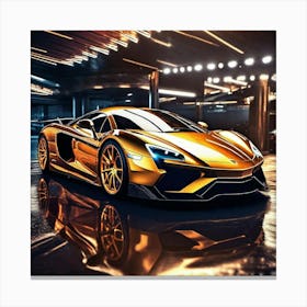 Golden Lamborghini 25 Canvas Print