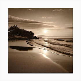 Photograph - Sunset On The Beach 1 Canvas Print