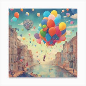 Balloons In The Sky 2 Canvas Print