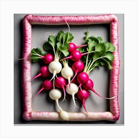 Radishes In A Frame 17 Canvas Print