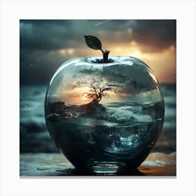 Nature Magic : Earth's Elegance in a Crystal Apple Ballet Canvas Print
