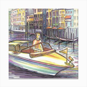 Venice Grand Channel Live Square Canvas Print