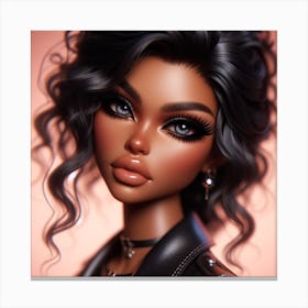 Sexy Black Doll Canvas Print