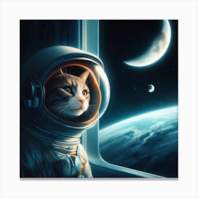 Cat In Space 1 Canvas Print
