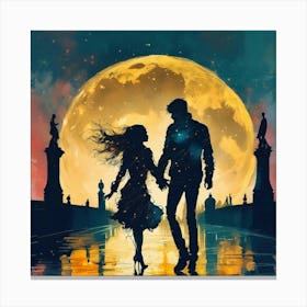 Moonlight Walk 1 Canvas Print