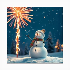 Asm Snowman Celebrating The New Year 2025 A40398a2 Fdc6 4ead Aa49 982d45f463b3 Canvas Print