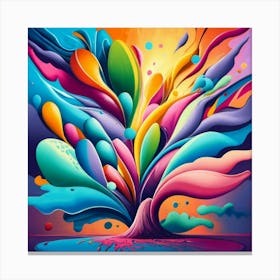 Colorful Tree Canvas Print