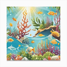 Under The Sea 3 Canvas Print