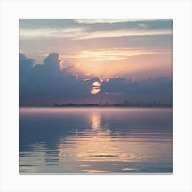 Sunrise Over Water Canvas Print