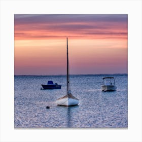 Sunset with Sailboat  Canvas Print