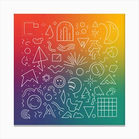 Rainbow Background Canvas Print