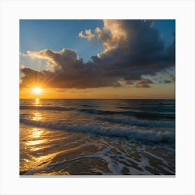 Sunset On The Beach 3 Canvas Print