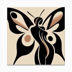 Butterfly Woman Abstract Canvas Print