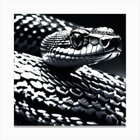 Black And White Snake Canvas Print