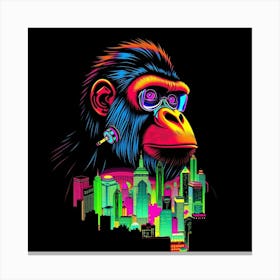 Gorilla In The City Canvas Print