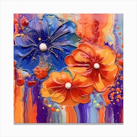 Abstract Flower Painting Canvas Print