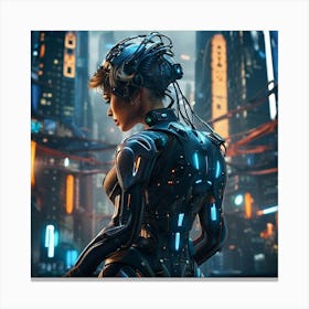 Futuristic Synthesis Canvas Print