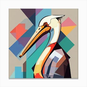 Cubism Art, Pelican Canvas Print