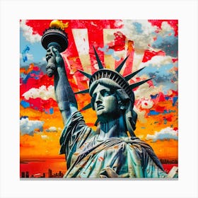 Patriotical - Statue Of Liberty Canvas Print
