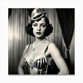 Burlesque Dancer Of The 1920s ~ Reimagined 25 Canvas Print