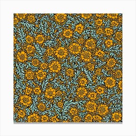 Floral Pattern, A Seamless Pattern, Flat Art, 174 Canvas Print