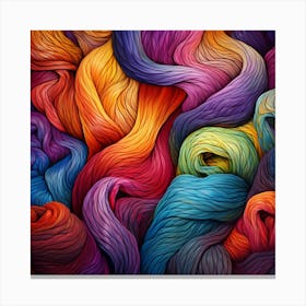 Colorful Yarn Background 11 Canvas Print