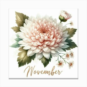 Chrysanthemum - November Birth Flower 1 Canvas Print