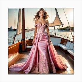 Pink Wedding Dress 1 Canvas Print