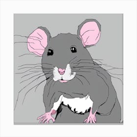 MSPaint Rat #4 Canvas Print