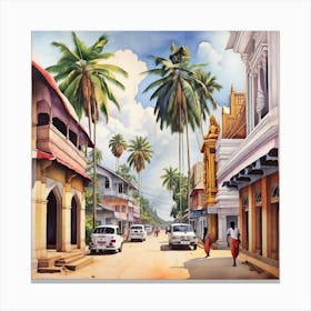 Sri Lankan Street Canvas Print