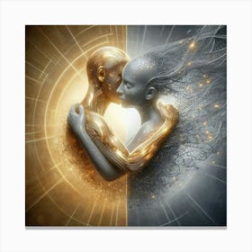 Two People Hugging 1 Canvas Print