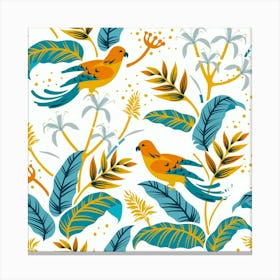 Artwork Backdrop Bird Blue Canvas Print