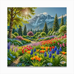 Tulip Garden Canvas Print