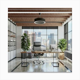 Modern Office Canvas Print